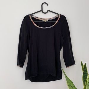 Vintage Burberry Quarter Sleeve Top